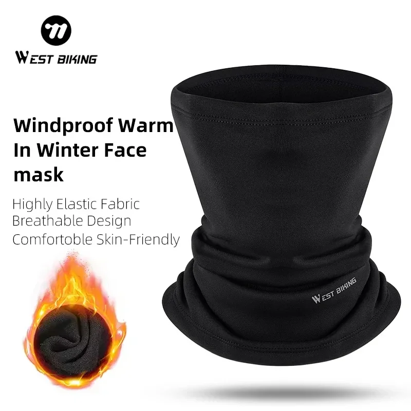 

Велосипедная маска для лица WEST BIKING, гетры с повязкой на голову, зимние виды спорта на открытом воздухе, теплый шарф, полумаска для лица, велосипедное снаряжение