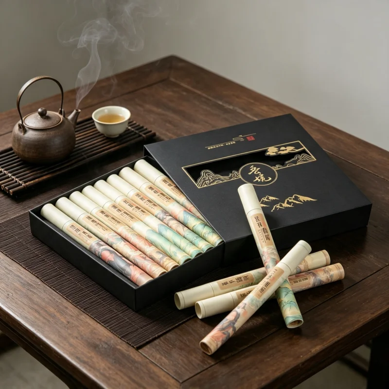 400 pieces of ten tube Five Classics Incense Gift Box with Ink Painting Style, Sandalwood, Agarwood, etc. Suitable for home gift