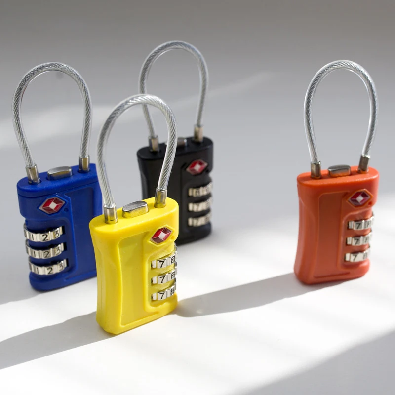 Mini TSA Customs Padlock Smart Electronic Lock for Travel Luggage Password Changeable Lock Contrast Color Design Padlock