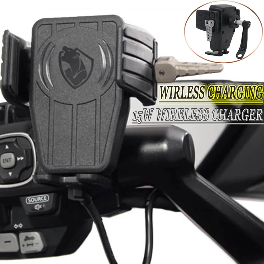 

New 15W Wireless Charger Fast wirless Charging Dock Phone charger wireless For Davidson Heritage Classic Road Glide Road King