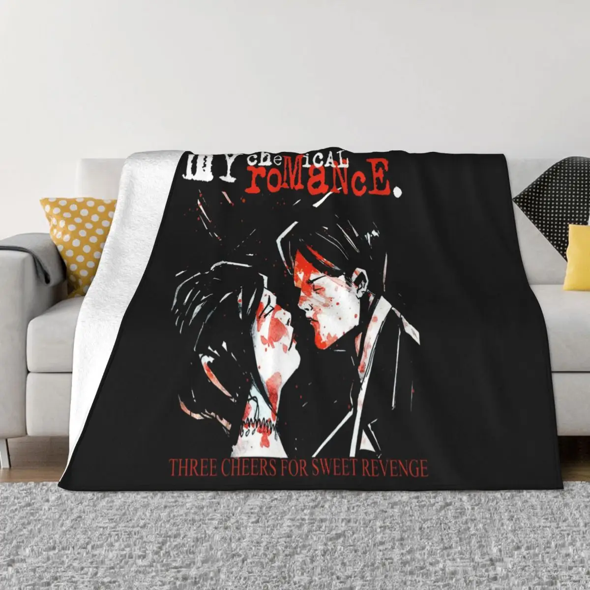 My Chemical Romance Three Cheers For Sweet Revenge Short ' Long Atmungsaktives Women Men Throw Blanket