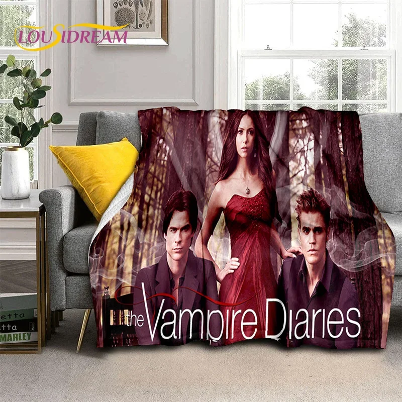 

The Vampire Diaries Damon Salvatore Soft Flannel Blanket for Beds Bedroom Sofa Picnic,Throw Blanket for Outdoor Leisure Nap Gift