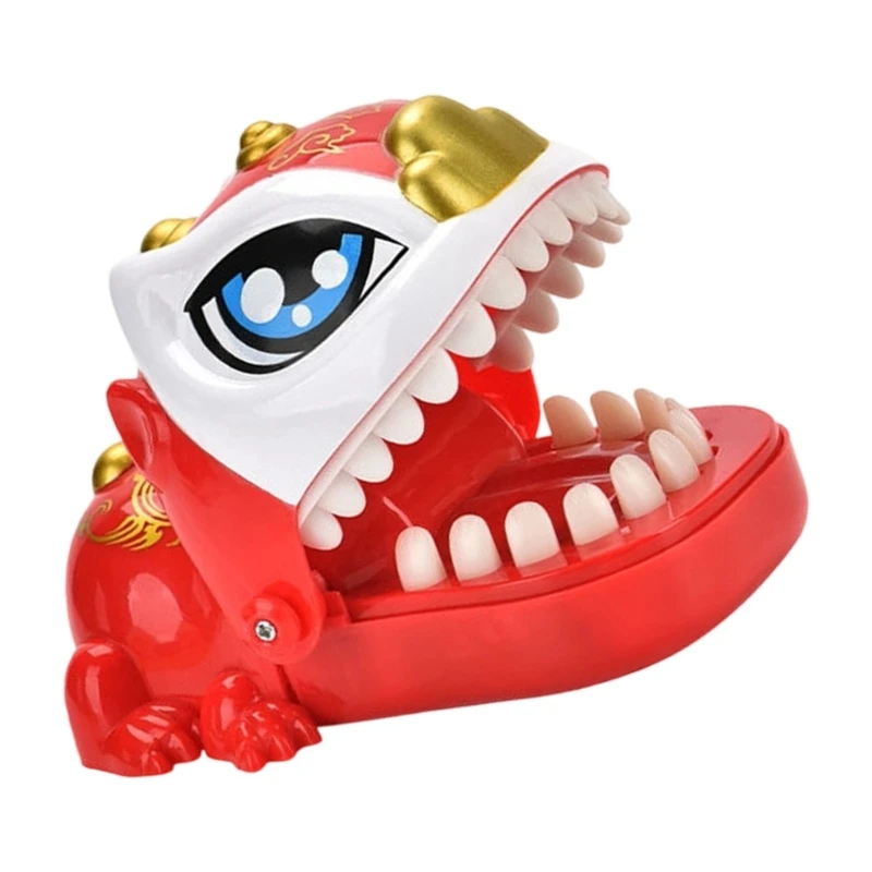 Festive Red Lions Jaw Snapping Gag Gift Safe Soft Plastic Design Cultural Party Surprise 15UB