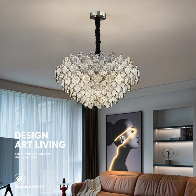Light Luxury Ceiling Chandelier 2026 Lustres Modern Designer Villa Living Room Dining Room Pendant Lamp Home Decor Light Fixture