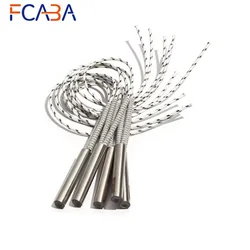 FCABA 2PCS 16mm 62~75mm 316SUS Cartridge Heater Tubular Electric Mould 400W/420W/440W/450W/490W Heating Resistance Element