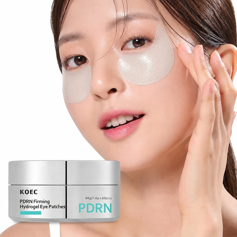 PDRN Salmon Hydrogel Eye Patch 60pcs Moisturizing Nourishing Revitalizing Under Eye Gel Patches Hydrating Eye Mask Skincare