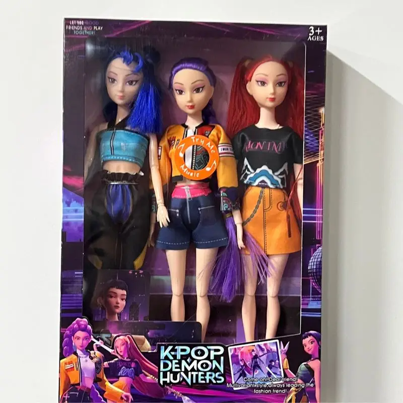 2026 Stile di musica calda KPOP Devil Hunter Anime Figura Rumi Mira Zoey Action Figure Cosplay Doll Regalo carino per i regali di compleanno dei bambini