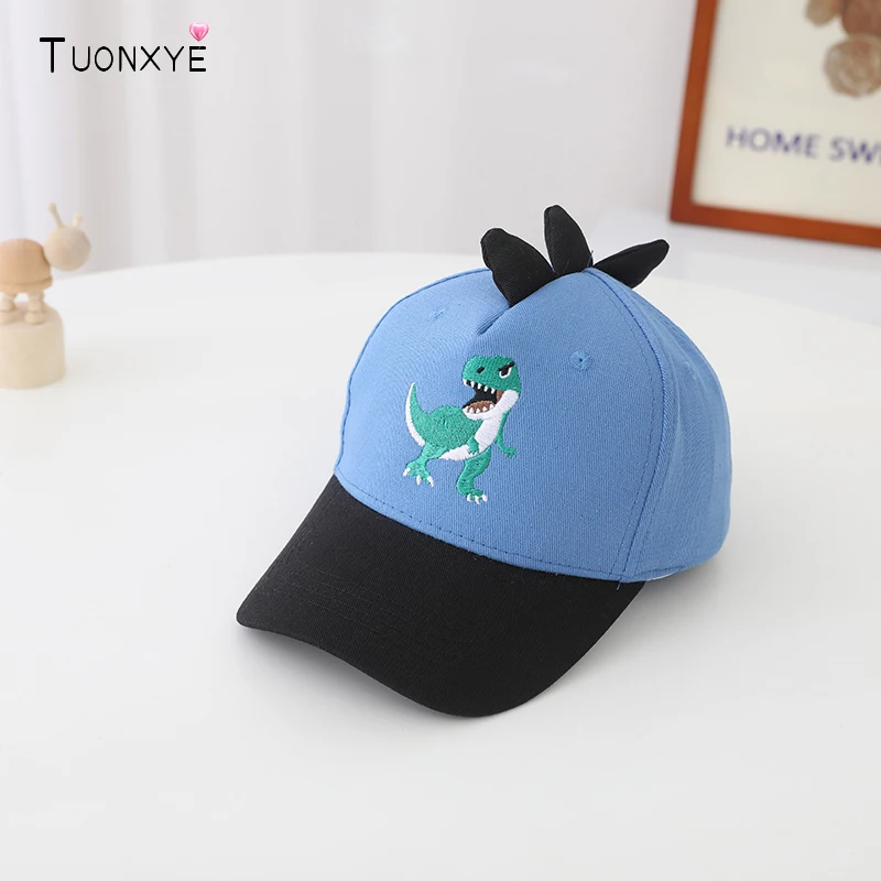 TUONXYE Adjustable Toddler Baseball Hat Dinosaur embroidery Baseball Hat 3-8Years Beach Sun Cap for Kids for Boys