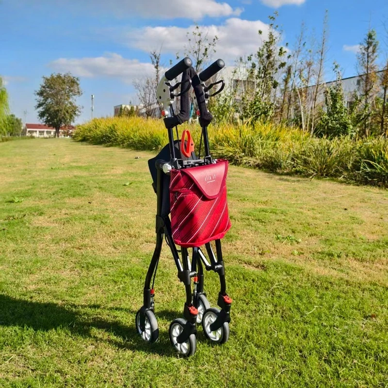 

The elderly walking trolley The elderly push the scooter Folding seat Shopping cart