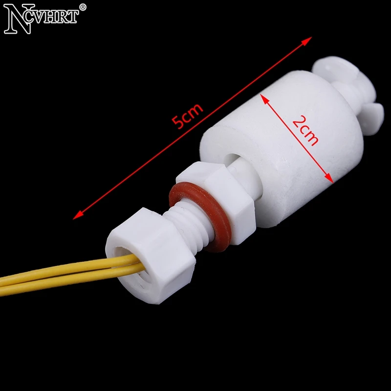 1 pz PP interruttore a sfera galleggiante sensore di livello dell'acqua liquida interruttore a galleggiante orizzontale verso il basso