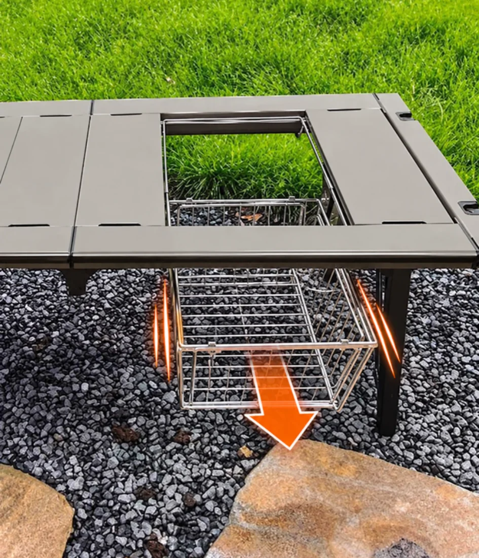 Faltbarer 1-Einheiten-Netz-Abtropfkorb für Outdoor IGT Camping Aufbewahrungsbox, 1 Einheit Ausziehbarer Netz-Abtropfkorb IGT Zubehör – Detail 2