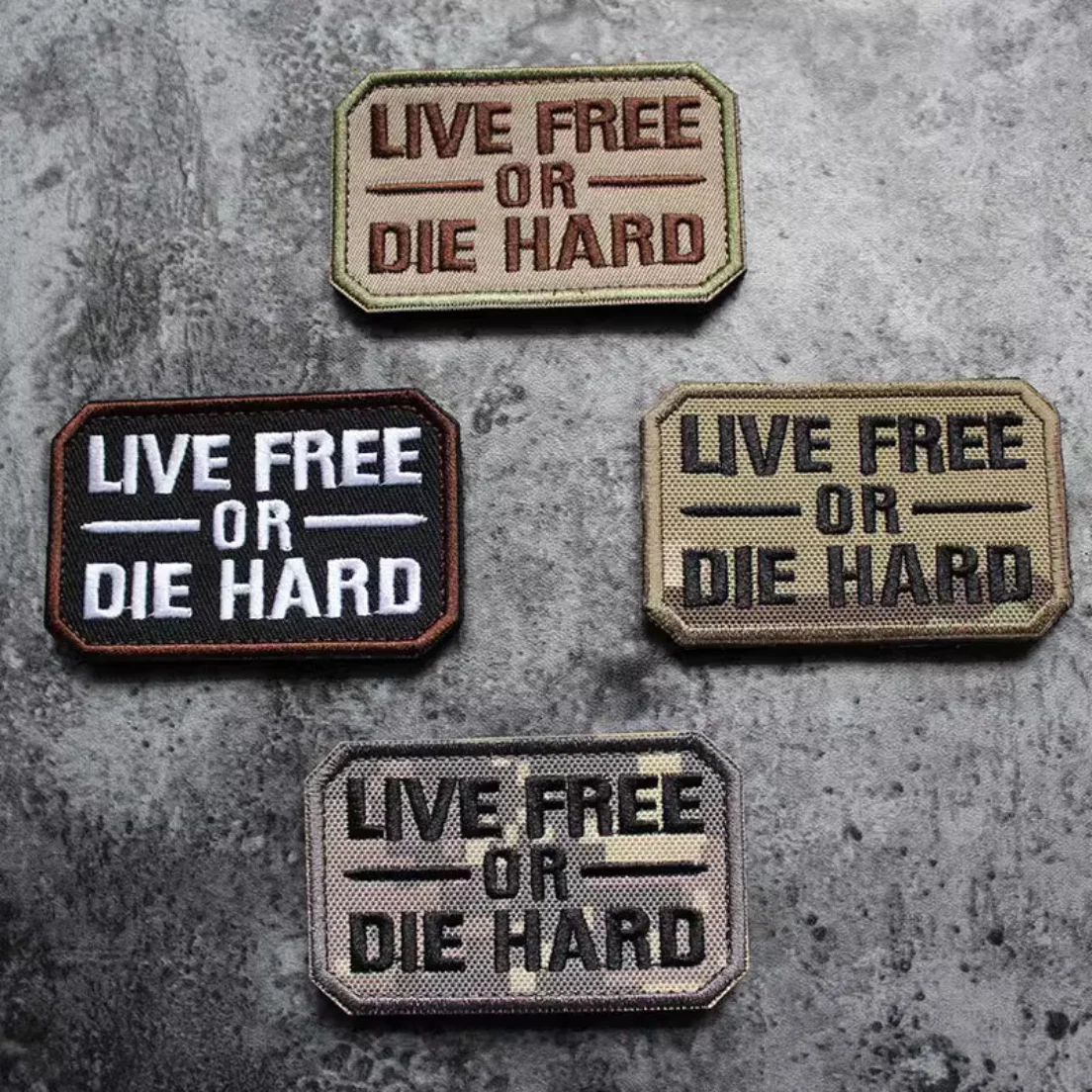 Live Free oder sterben hart gestickte Armbinde taktische Moral Abzeichen