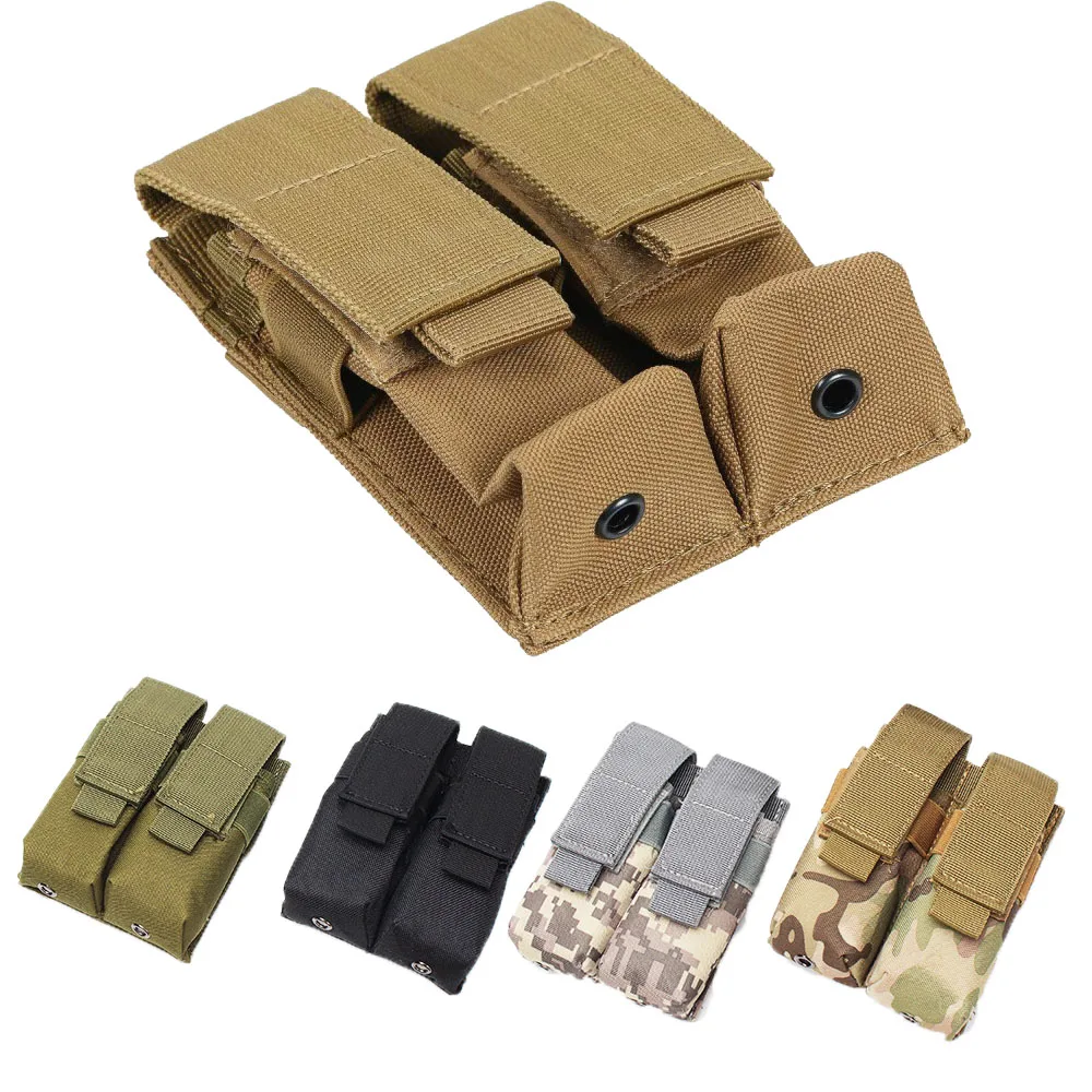 Magazine Pouch Single Double Magazine Pouch Outdoor Molle Open Top 9mm Magazine Pouch for Glock M1911 92F Flashlight Bag