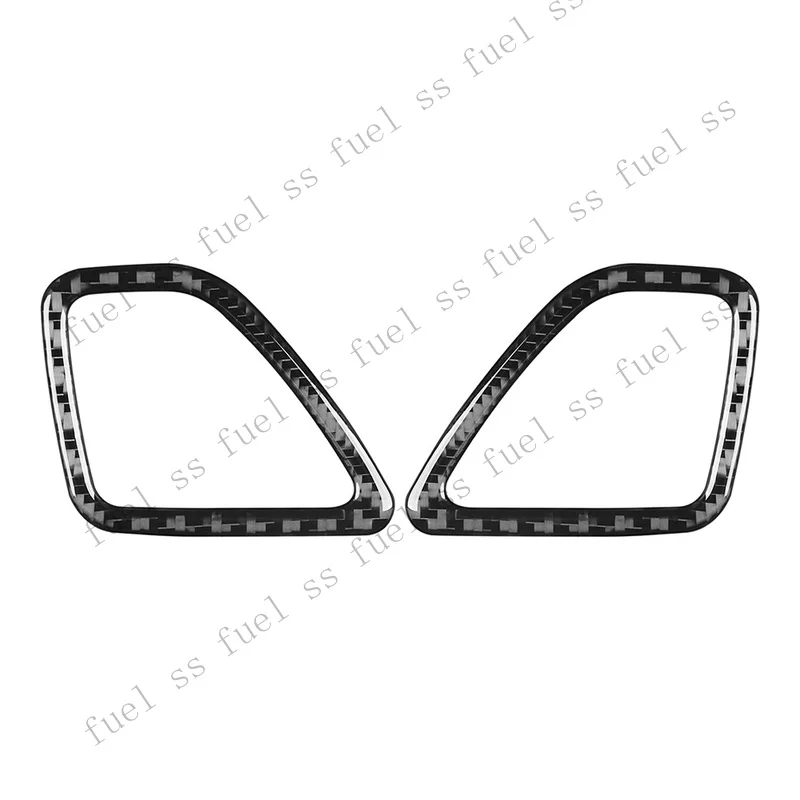 S+ 2pcs Carbon Black Dashboard Air Vent Outlet Cover Trim For Jeep Cherokee 14-23