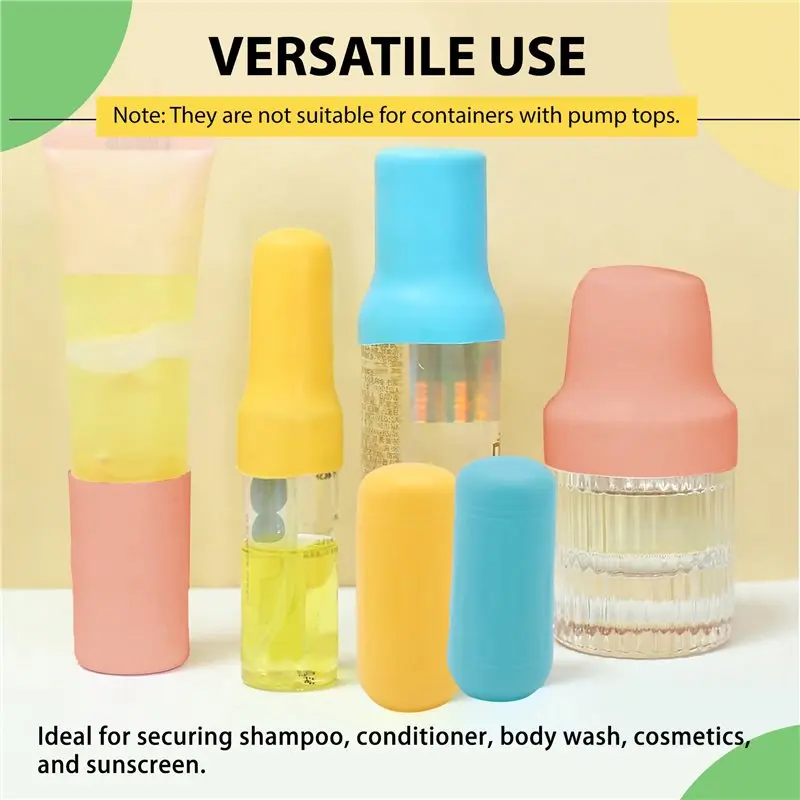 [B17B!】 16Pcs Silicone Bottle Covers,Travel Essential For Women, Luggage Travel Size Toiletries,Elastic Sleeve For Leak Proofing