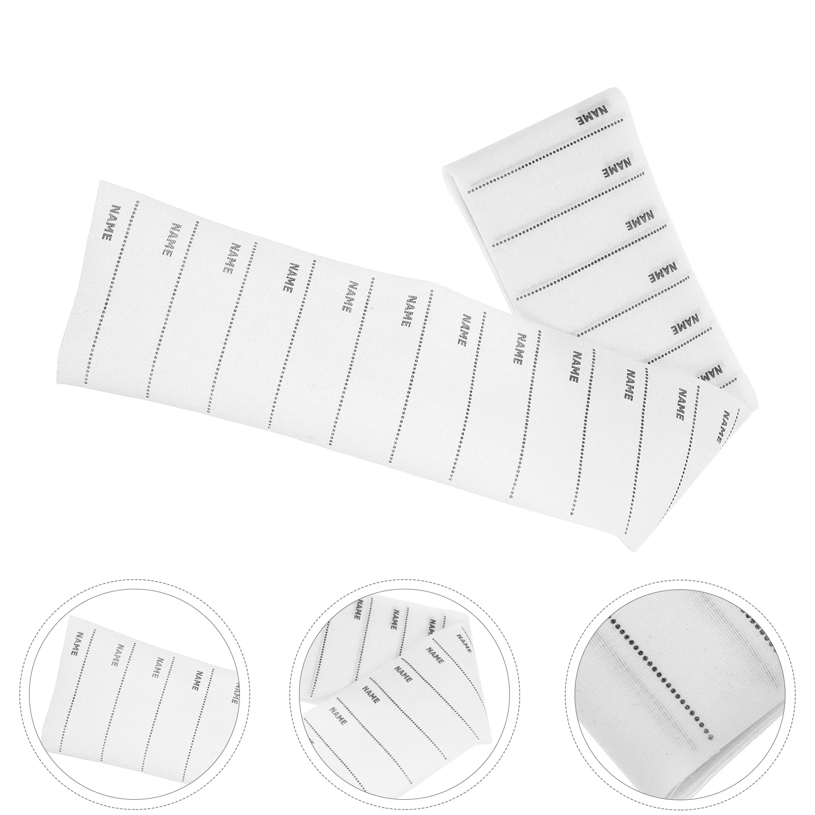 

100Pcs Iron on Name Labels Blank Writable Tags for Clothes School Camp Sportswear Daycare Iron on Name Tags