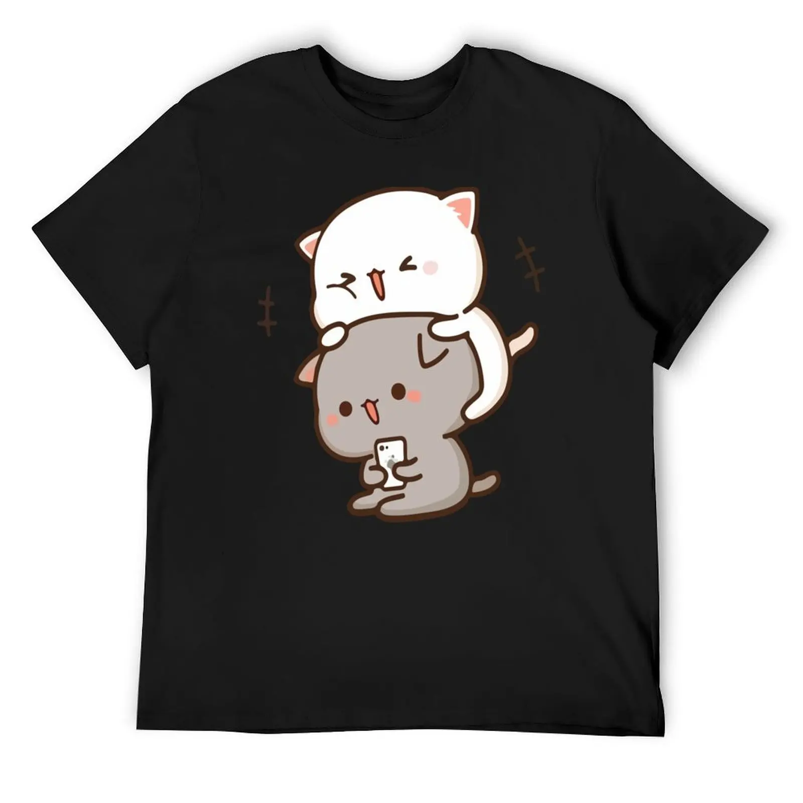 

Mochi Mochi Peach Cat Long T-Shirt vintage t shirts cotton man t-shirts funny costumes oversize t-shirts man clothes for men