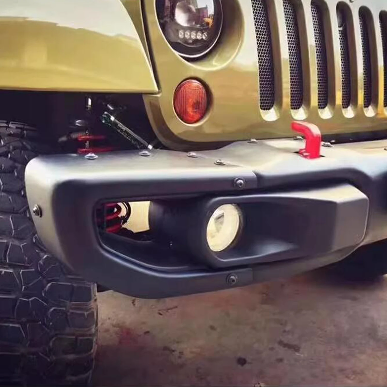 Front Plastic Fog Light Lamp Covers for 2007-2017 Jeep Wrangler JK 10th anniversary Bumper decoration frame Car Accessories