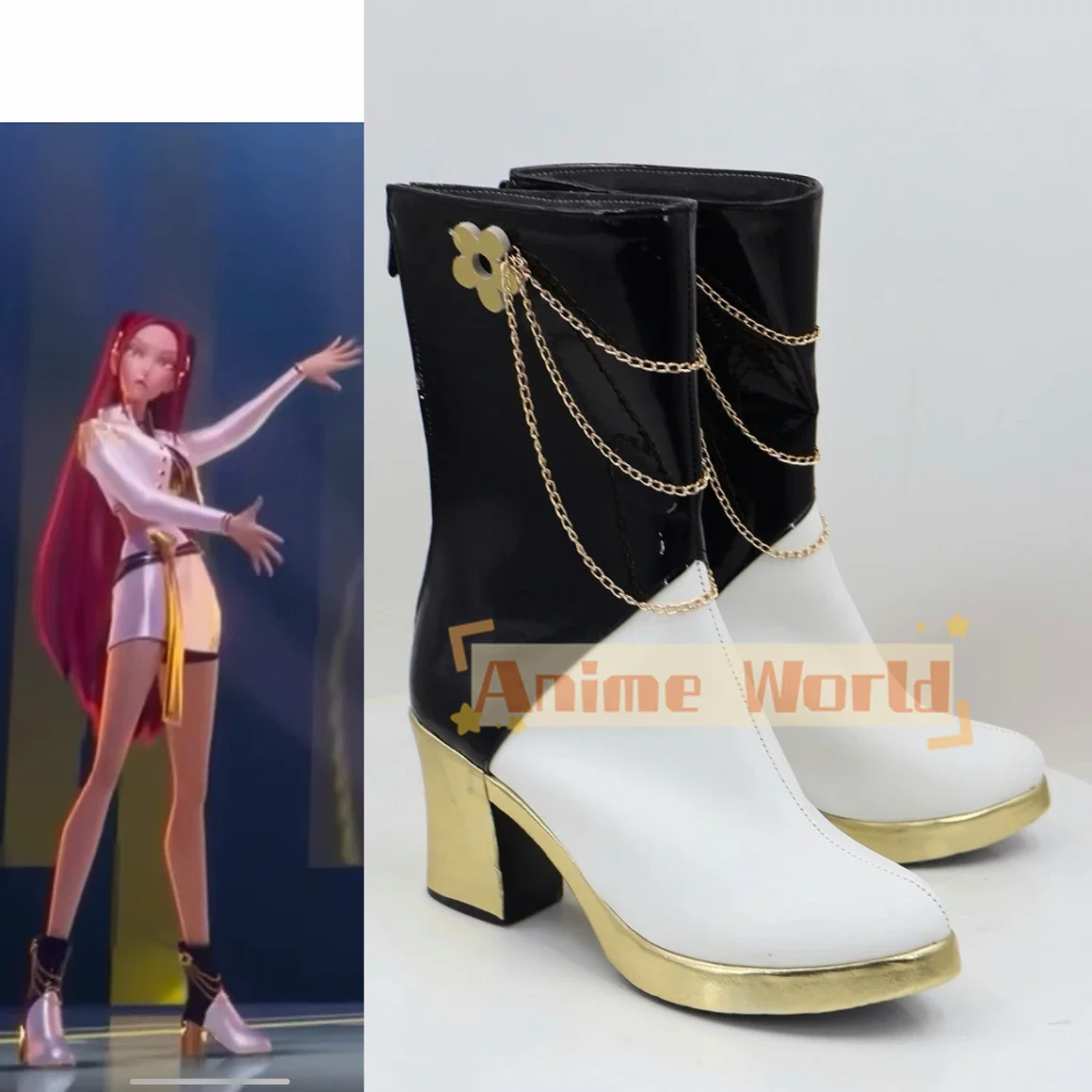 Kinder Erwachsene Jungen Mädchen Kpop Mira Rumi Zoey Cosplay Schuhe Stiefel Halloween Karneval Party Weihnachten Maßgeschneiderte Karneval Requisiten