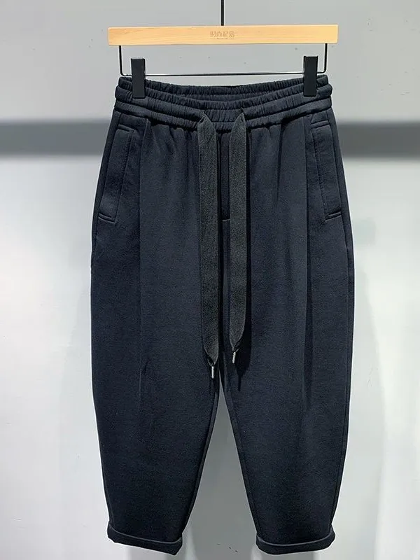 

Мужские спортивные брюки-джоггеры из трикотажа, очень большие, 300 пу, весна-осень, зауженные, повседневные, длинные, модные, универсальные, свободного кроя