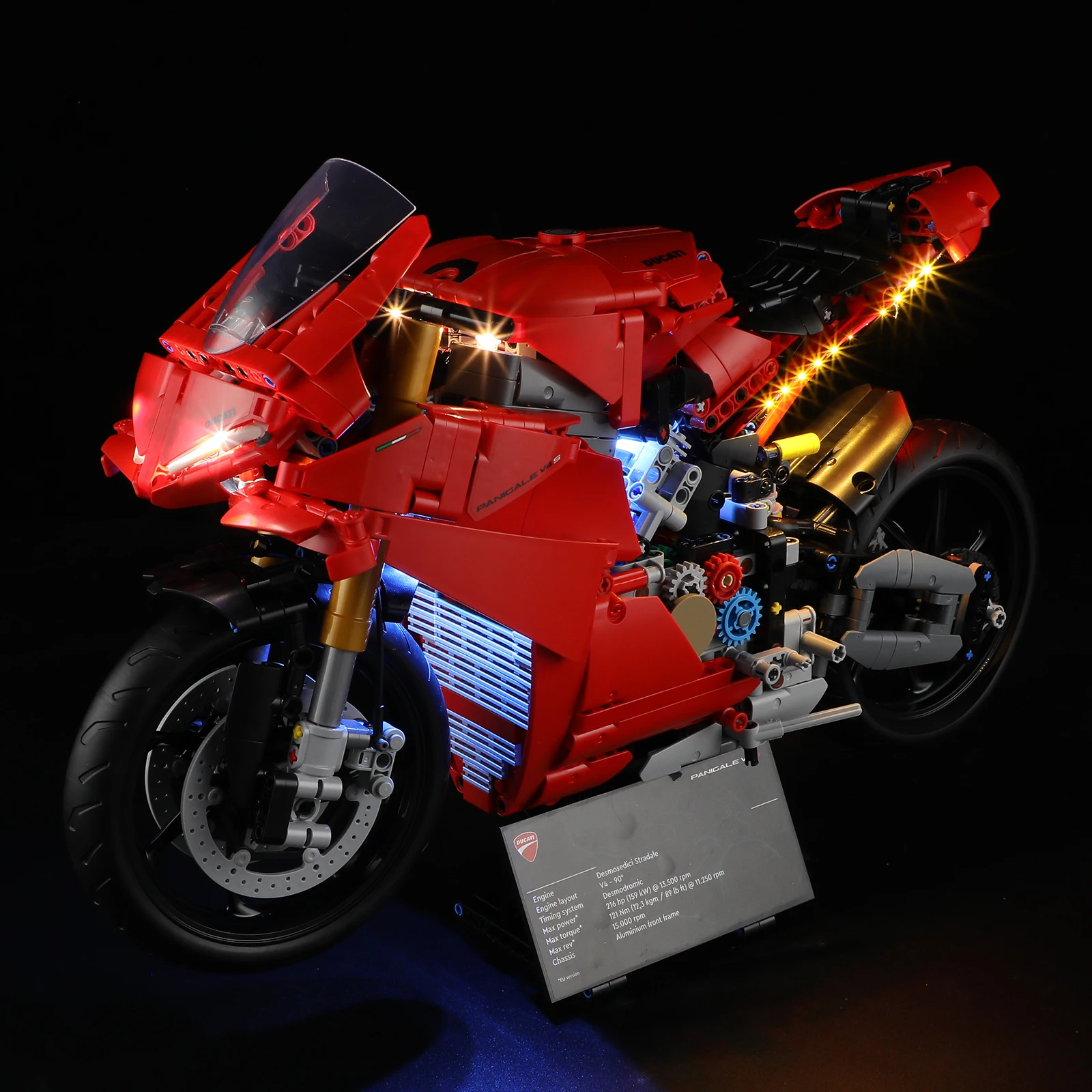 Hprosper 5V LED Light For Lego-42202 Ducati Panigale-V4-S Motorcycle Decorative Lamp With Battery Box (No Building Blocks)