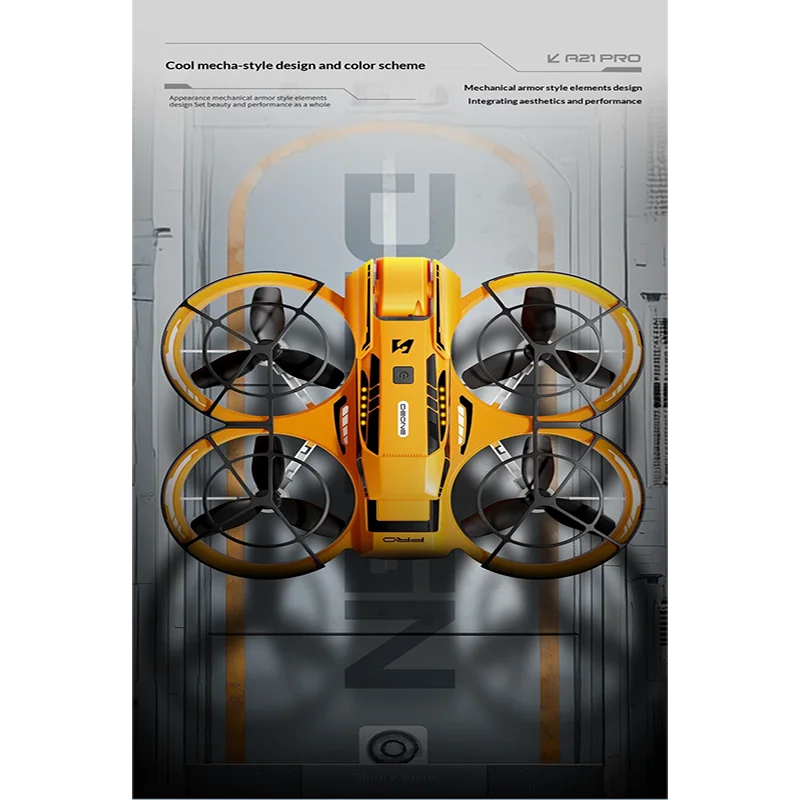 A21 대형 화면 항공 드론, 브러시리스 쿼드콥터, 어린이 장난감, 낙하 방지 및 충돌 방지 원격 조종 비행기