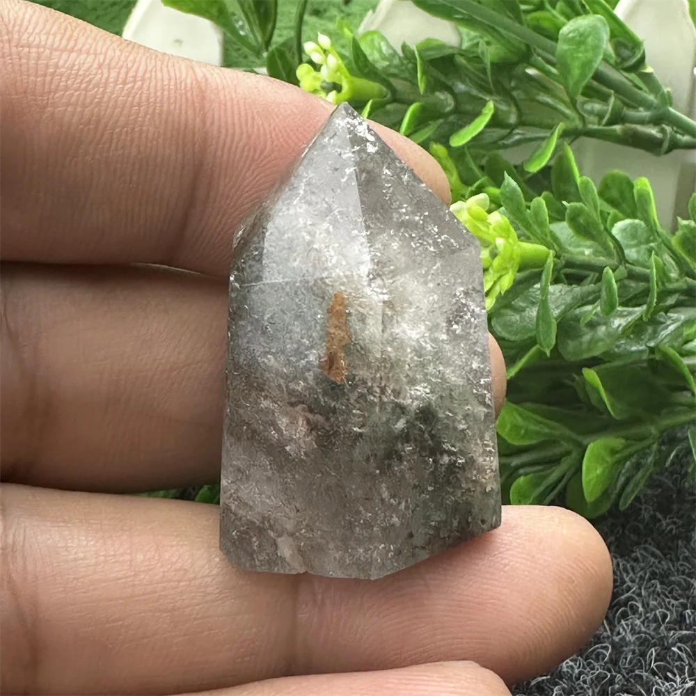 Natural Ghost Phantom Quartz Crystal Gemstone Specimen Hexagonal Prism Tower Obelisk Healing Reiki Witch Feng Shui Meditation Sp