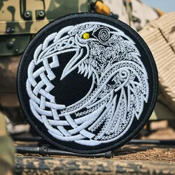 Viking Morale Tactical Patch Scandinavian Symbol Raven Embroidery Hook&Loop Emblem Military Badge Armband Backpack Stickers