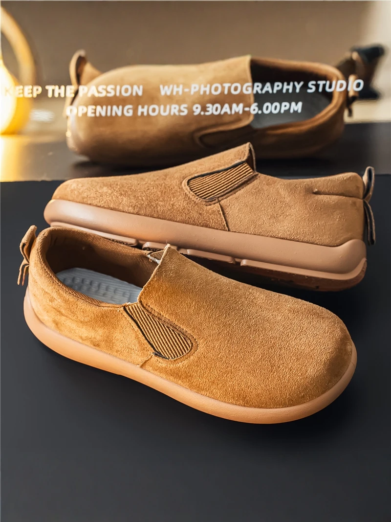 Men's Casual Slip-On Soft Bott - Vintage Collectible Shoes recension och pris