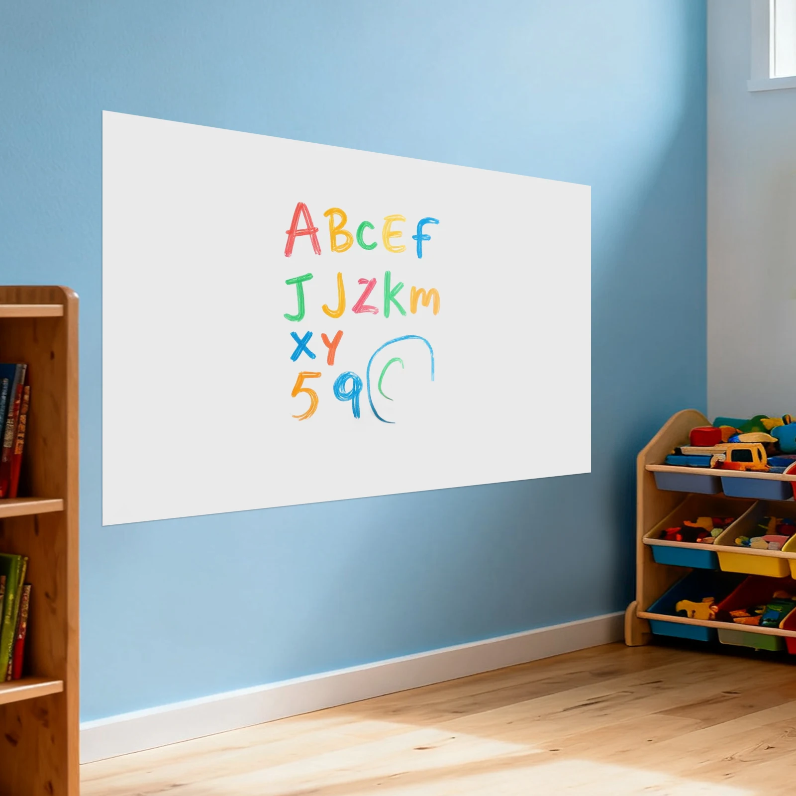 فيلم سبورة بيضاء ذاتي اللصق، ملصق سبورة بيضاء مغناطيسي، لوح مسح جاف لباب الحائط 90 × 150 سم #3