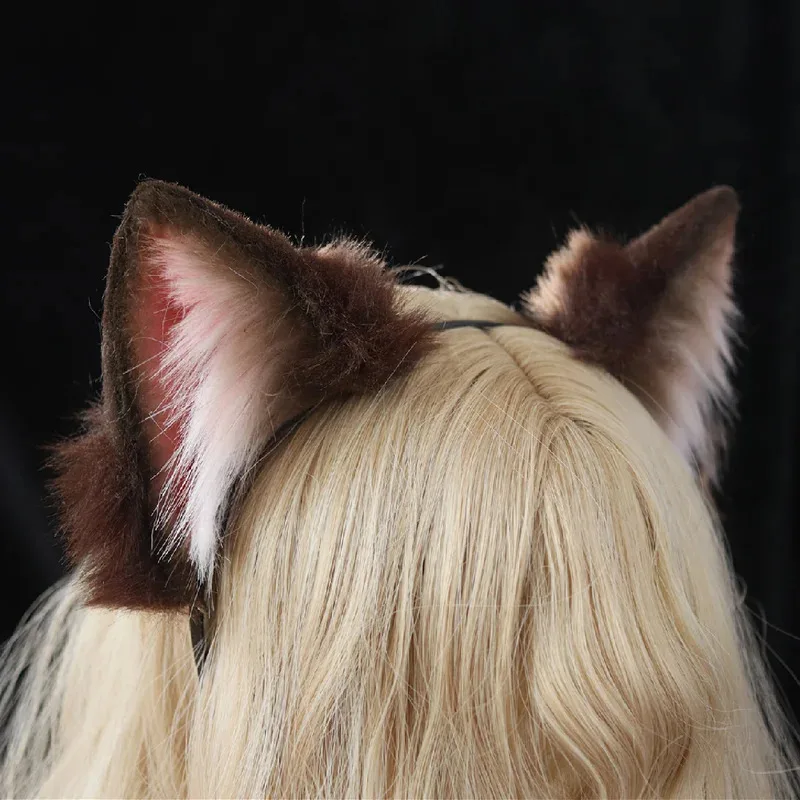 Nuovo Ragdoll Cosplay Orecchie di gatto Hairhoop Coda marrone Accessori per costumi cosplay per giochi di società Cosplay