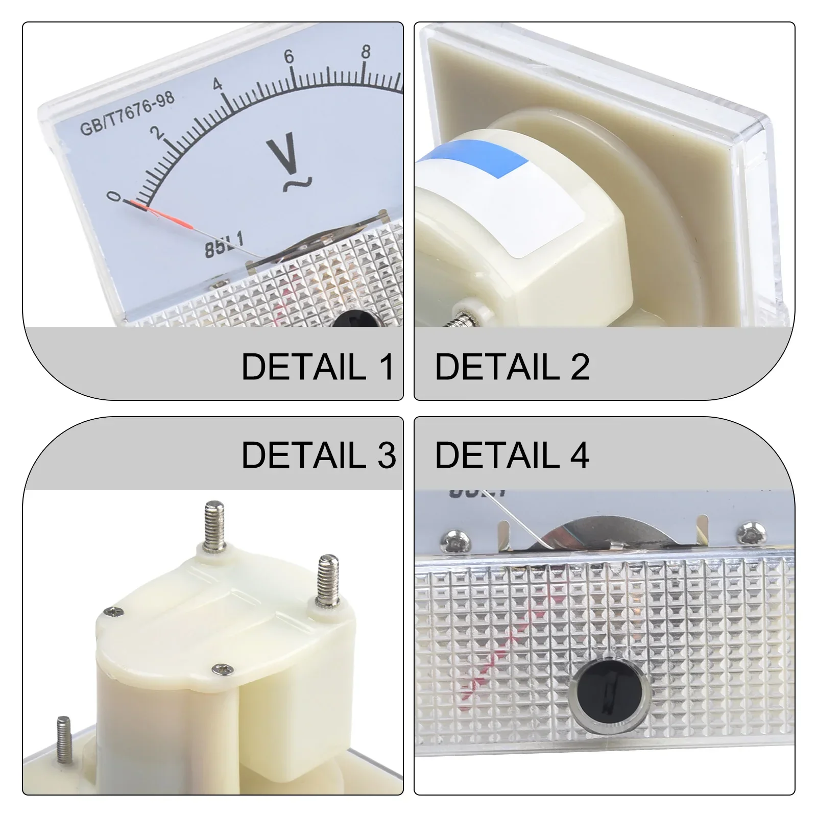 1pcs 85L1-V Pointer AC Voltmeter Analoge Voltmeter Pointer Panel Meter Voltage Meter 50/60Hz AC Voltmeter 5 V-600 V