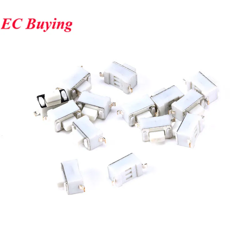 100Pcs/20pcs Tact Switch Micro Switch 2Pin 3X6 3*6*4.3mm 3*6*2.5mm 3x6x5mm White Red Button Tactile Tact Push Switch SMD