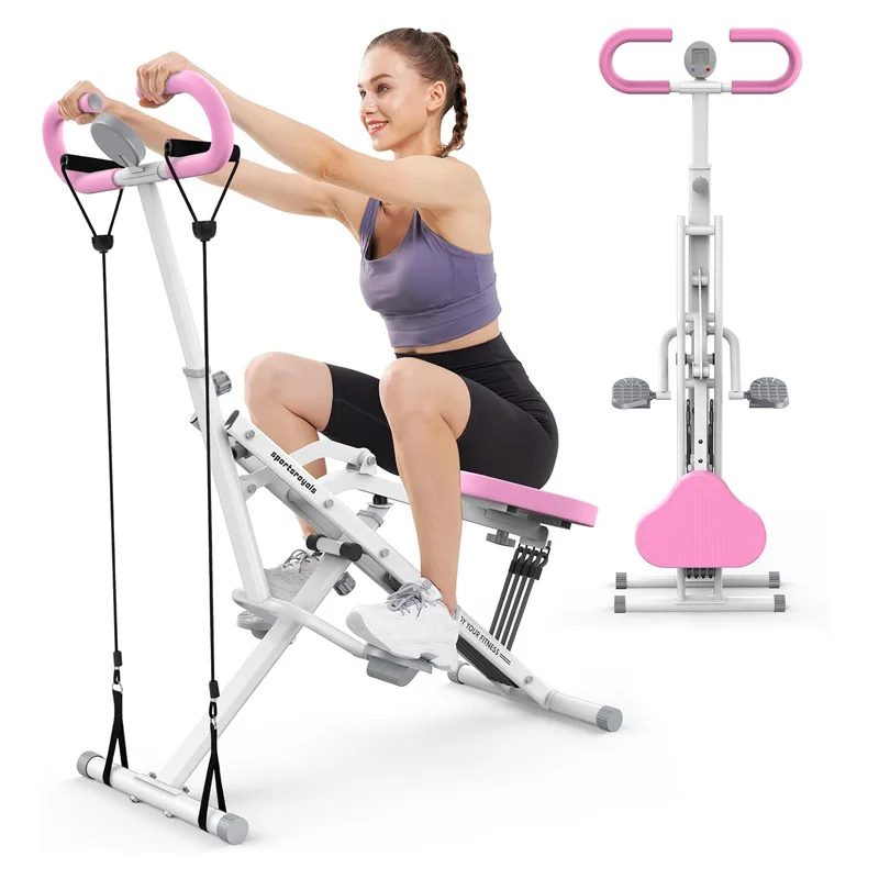 Home Squat Machine Roman Chair Row and Riding Core Exercise Adjustable Total Crunch Fitness