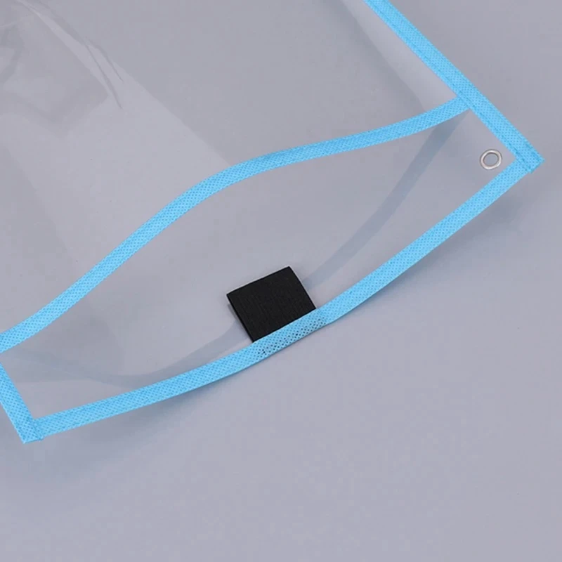 Carpeta de bolsillo transparente para archivos, fundas de gran tamaño reutilizables, borrado en seco, transparente, almacenamiento de papelería, bolsa de archivos, 10 piezas