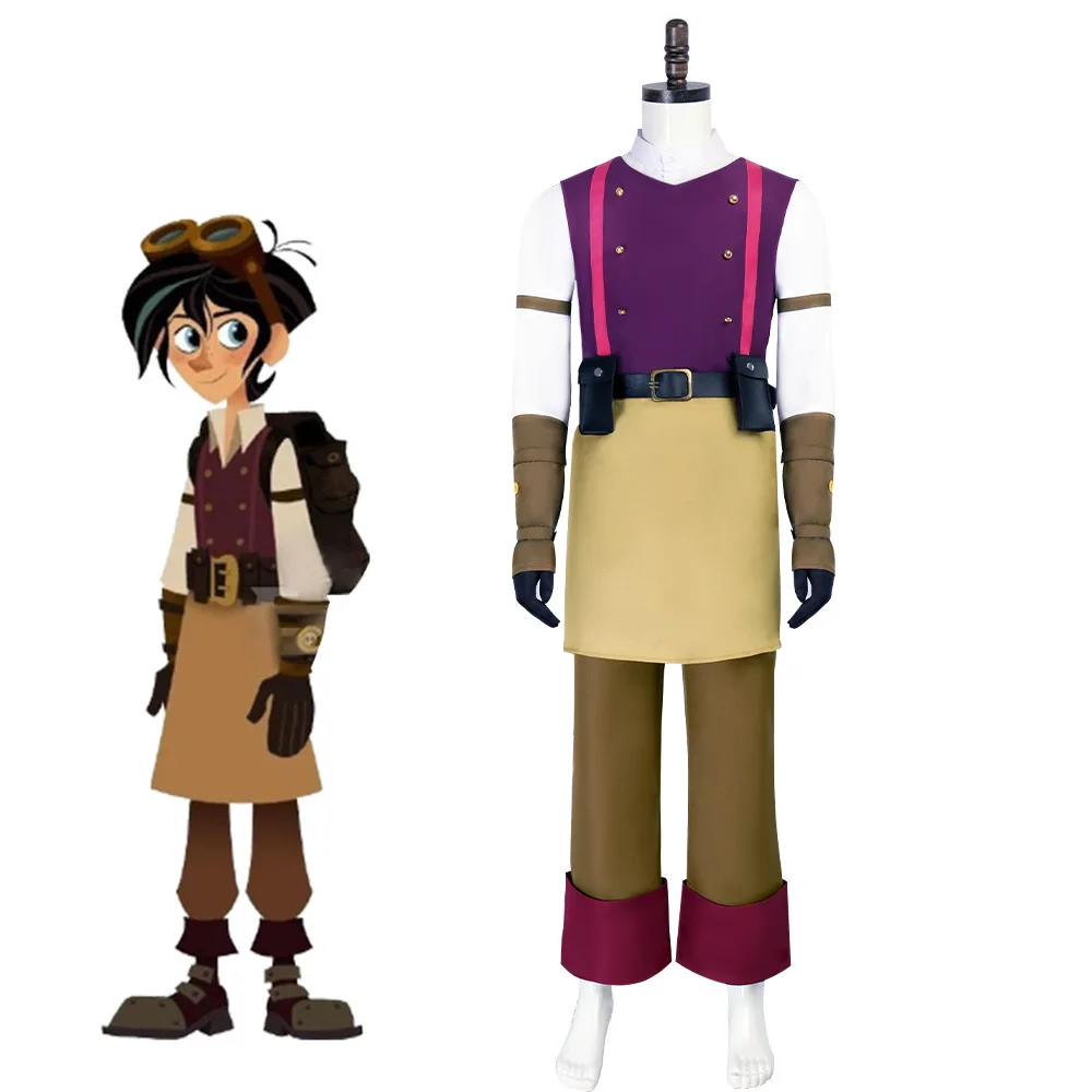 

Movie Varian Rapunzel Cosplay Costume Uniform Man Halloween Carnival Cosplay Varian Customized Clothes