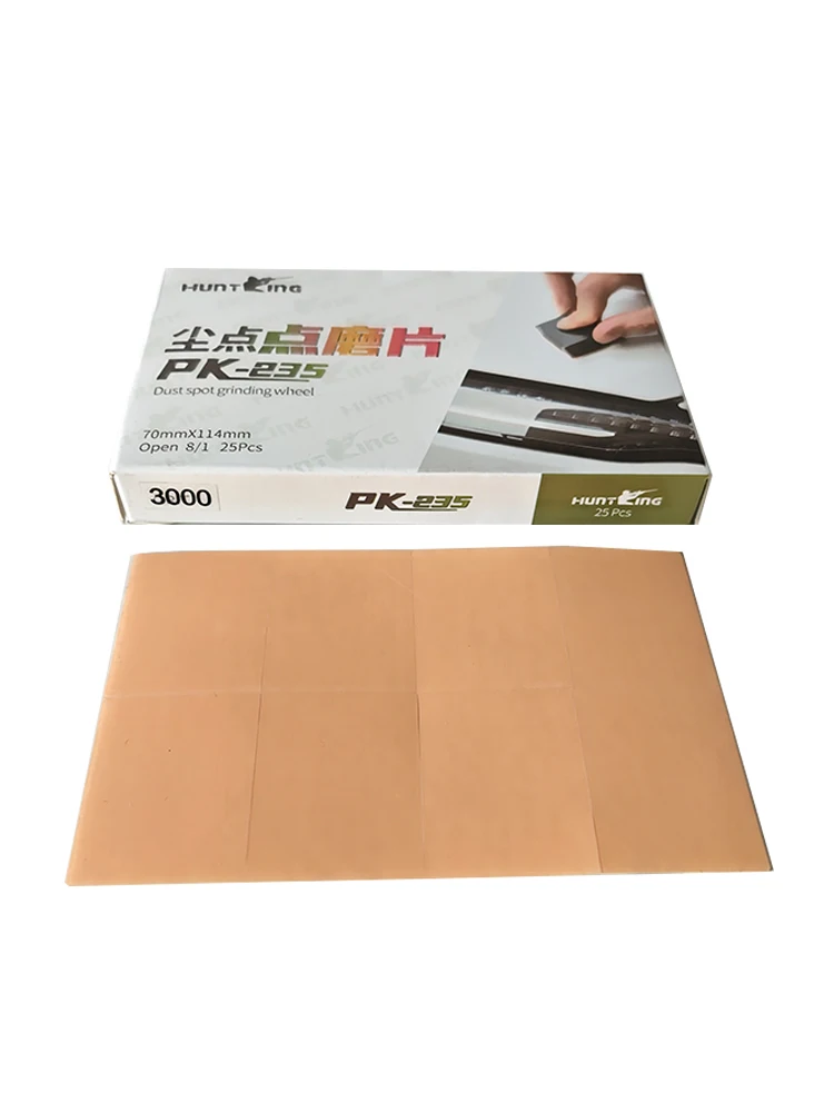 Carta vetrata 70*114mm 8 tagli 1 scatola (25 pezzi) Fogli abrasivi per lucidatura auto