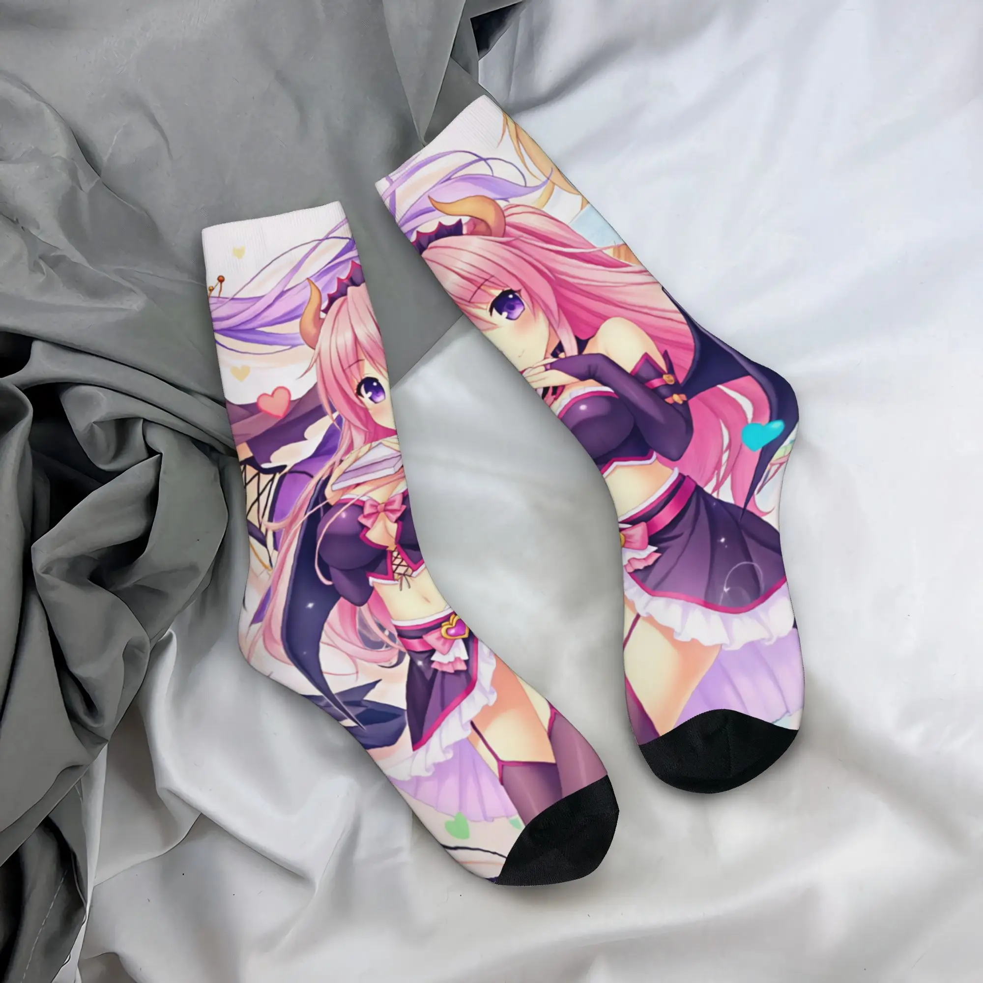 Cool Boku to Koi Suru Ponkotsu Akuma Socks Women Men Warm 3D Print Game Sports Football Socks