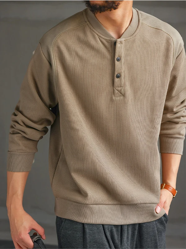 

Мужская утепленная толстовка с длинным рукавом и бейсбольным воротником, плотная, в американском ретро-стиле, зимняя, повседневная, комфортная, из полиэстера