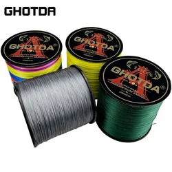 GHOTDA Braided Multicolor Fishing Line 9 Strands 300M/500M Saltwater Multifilamento Fishing Cord Dia0.14-0.55mm