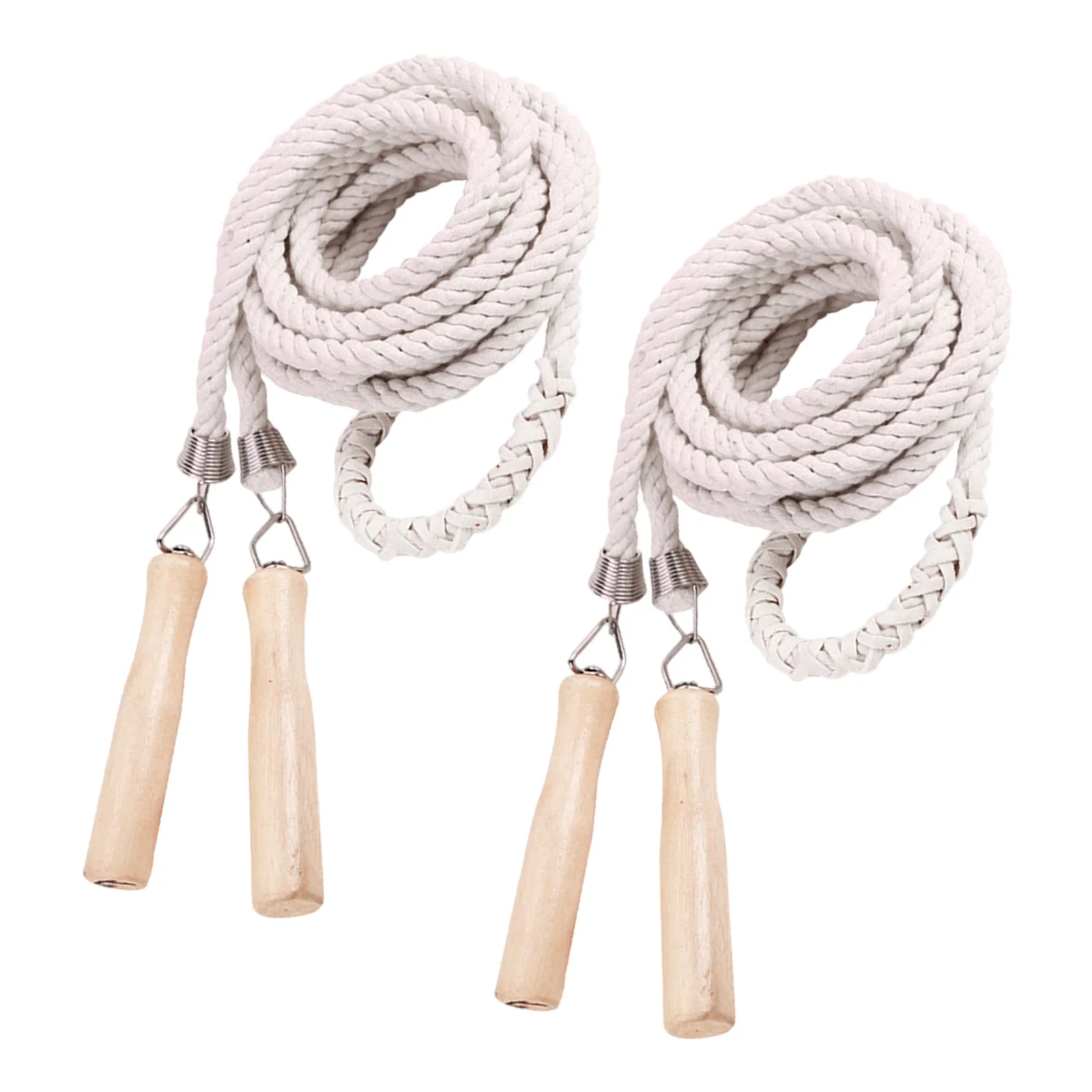 

2Pcs Classroom Team Jump Ropes 16Ft 9Ft Sweatresistant Cotton Braided Long Rope for Group Exercise Outdoor Sports Activity