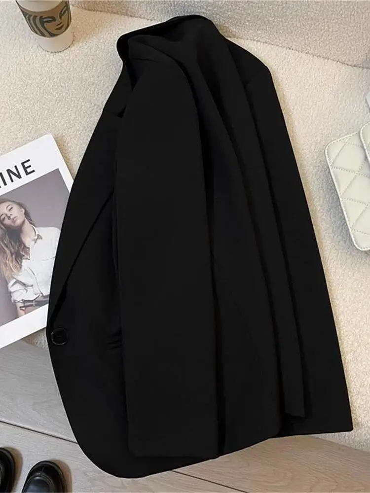 New 2026 Women's Black Professional Suit Jacket Long Sleeve Workwear Commute Uniform Hotel Formal Wear Fashionable Outerwear