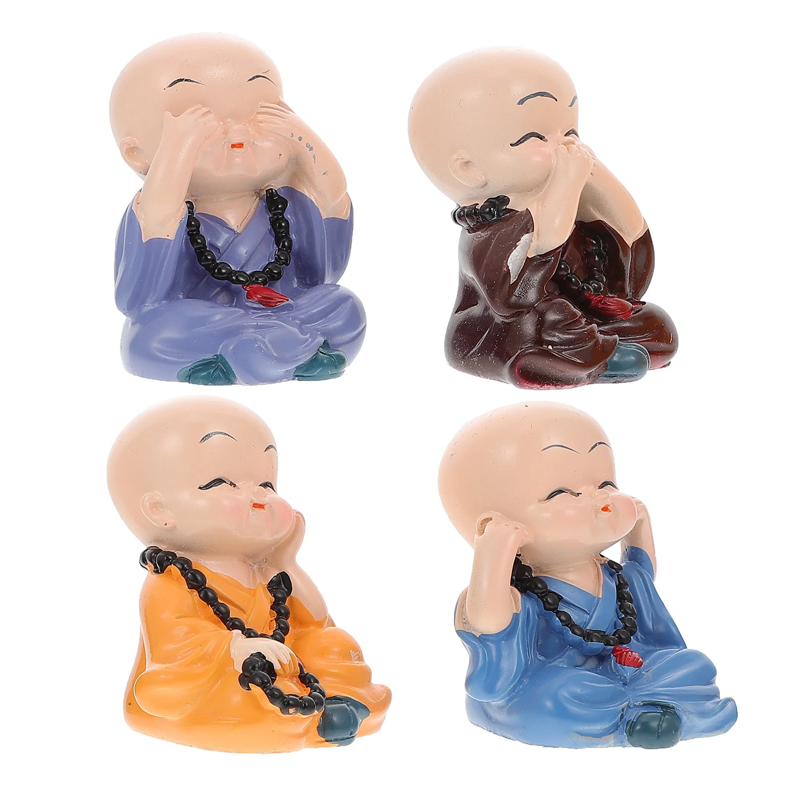 

4Pcs Car Decor Cute Desktop Ornament for Office Home Auto Interior Decoration Unique Gift Idea Kids Room Feng Shui