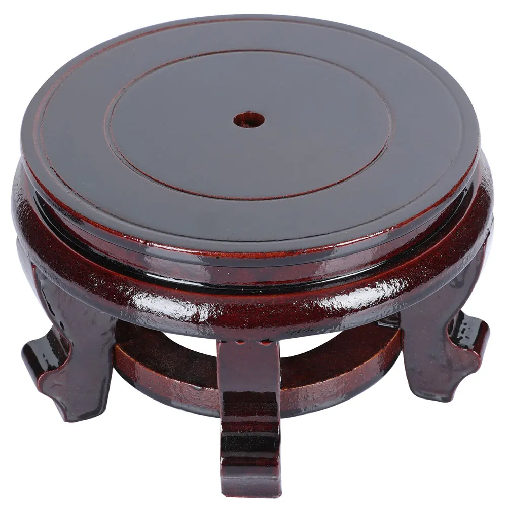 

Wooden Base Bracket for Vase Plant Pots Indoor Cylinder Planter Flower Display Shelf Home Decor Wood Stand Storage Rack