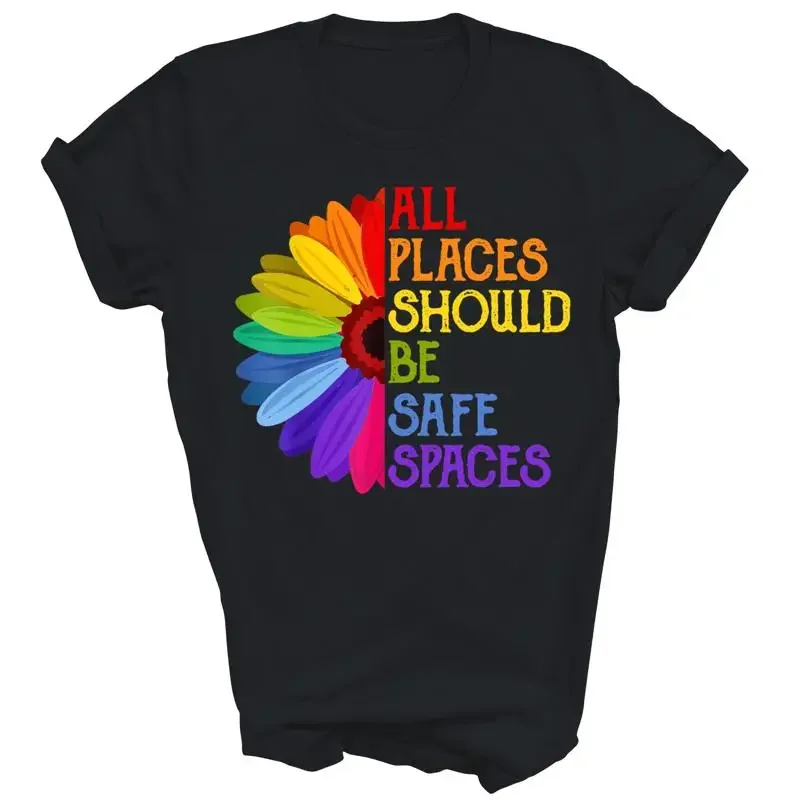 All Places Should Be Safe Spaces Gay Pride Ally Lgbt T Shirt