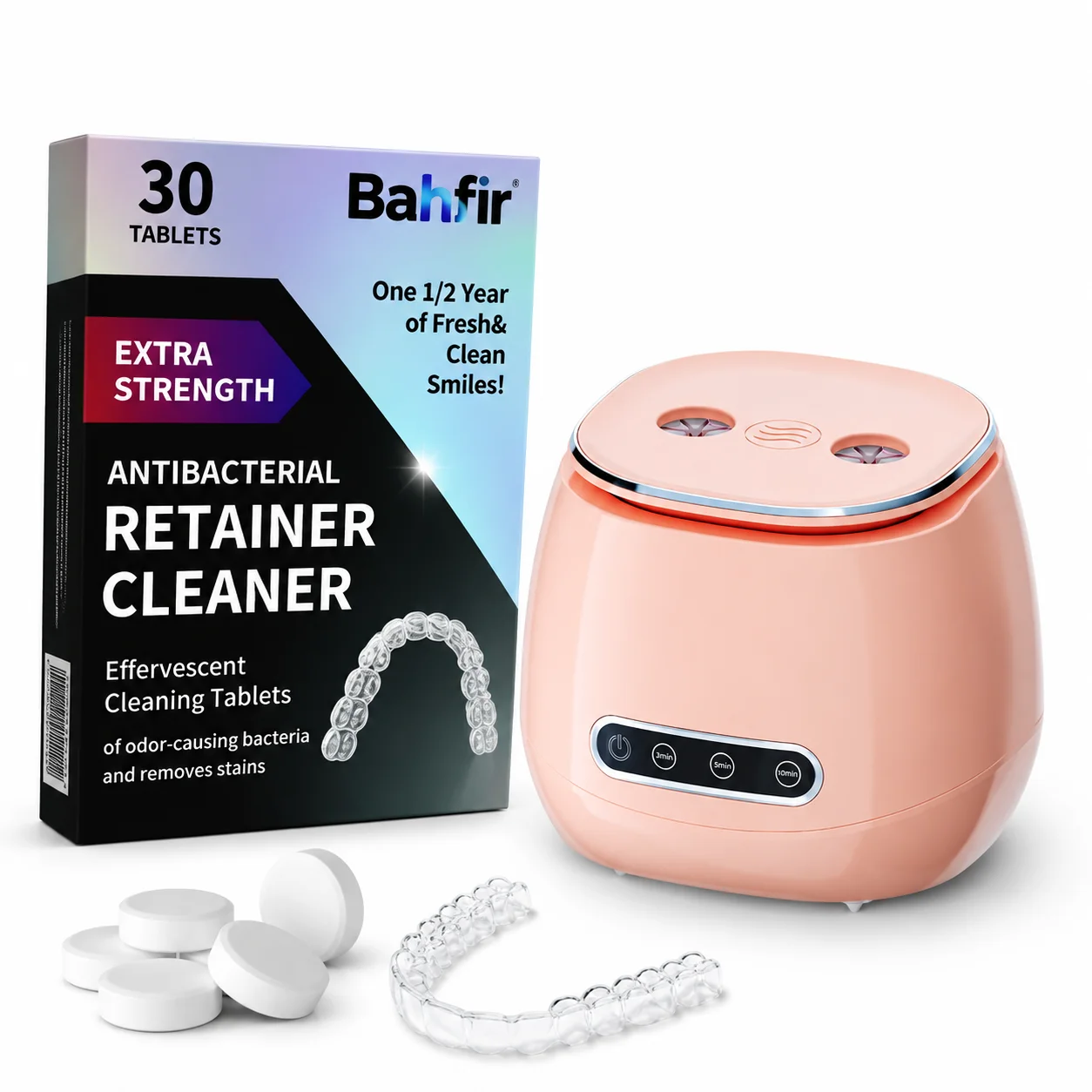 48khz-ultrasonic-cleaner-kit-with-effervescent-tablets-for-aligners-retainers-dentures-jewelry-portable-dental-pod