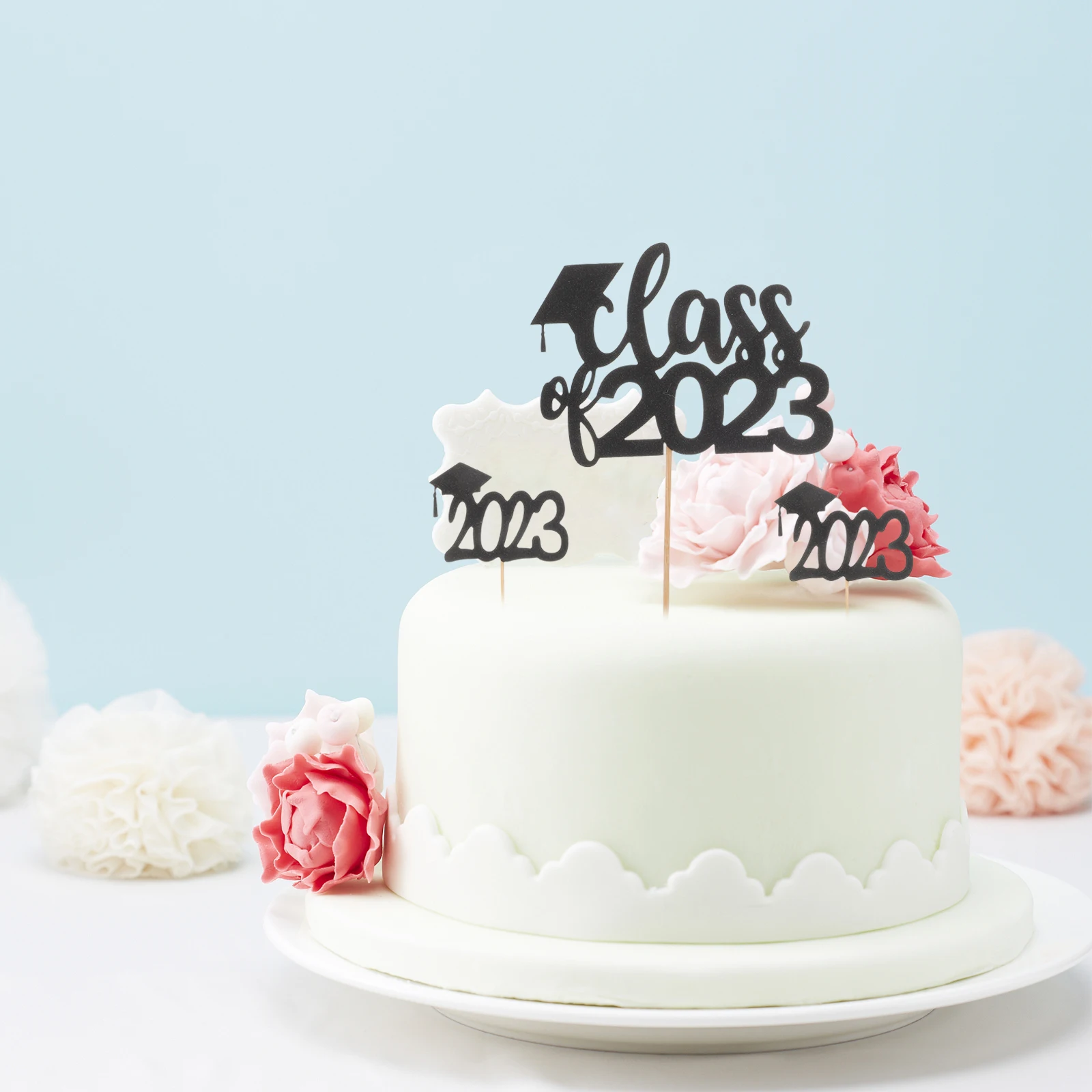 

Graduation Party Decorations Cake Toppers Picks Banners Paper 2023 Season Latte Art Flower Practical Useful