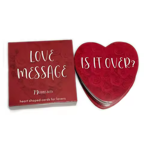 New Love Message oracle deck 79 cards deck Heart shaped cards for lovers rose flower cover