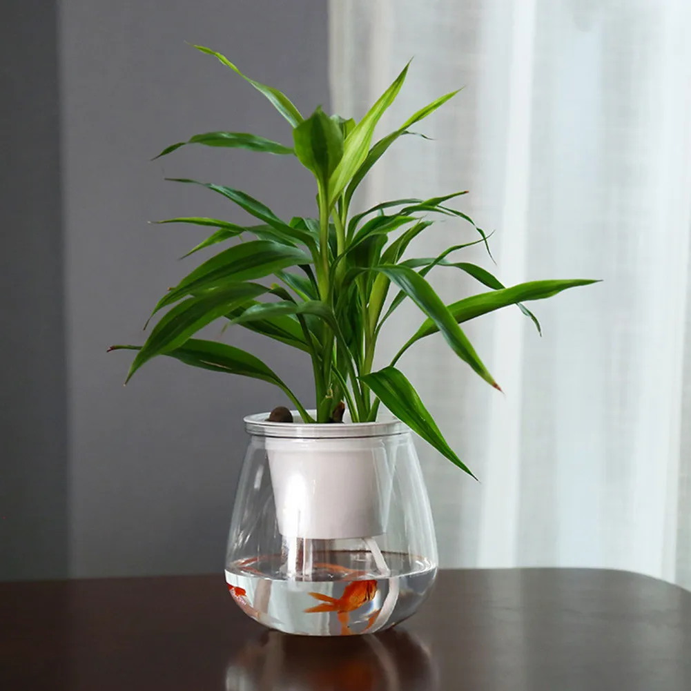 Breathable Transparent Flower Pot Constructed from PP Resin for Home Garden Office and Hotel Green Applications