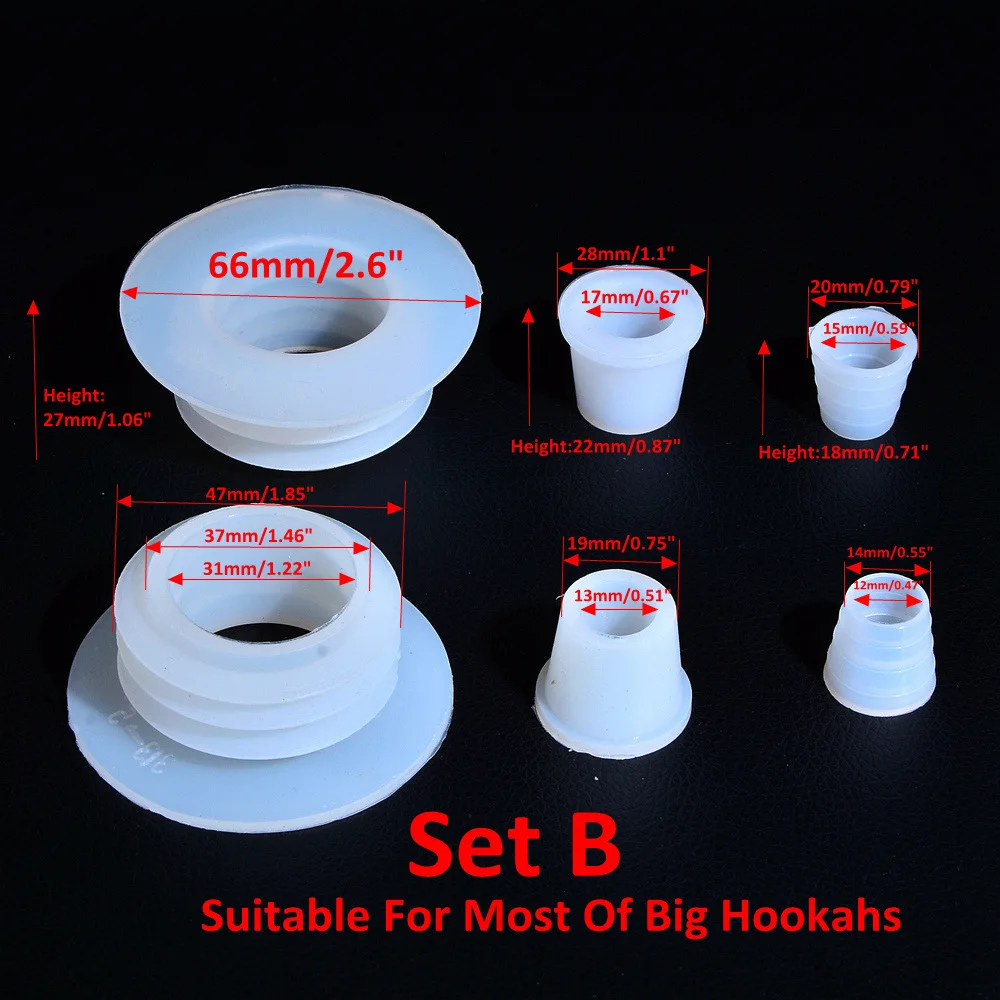 3pcs/Set Shisha Hookah Rubber Grommet Shisha Hose Bowl Spacer Seal For Water Pipes Cachimbas Shisha Chicha Narguile Accessories